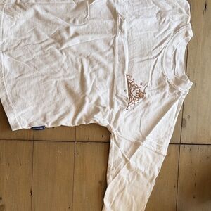 Disney Cream Long-Sleeve Top with Embroidered Crown